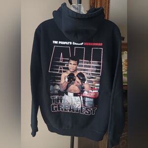 Muhammad Ali thick black pullover Sweatshirt Size S Man USED
